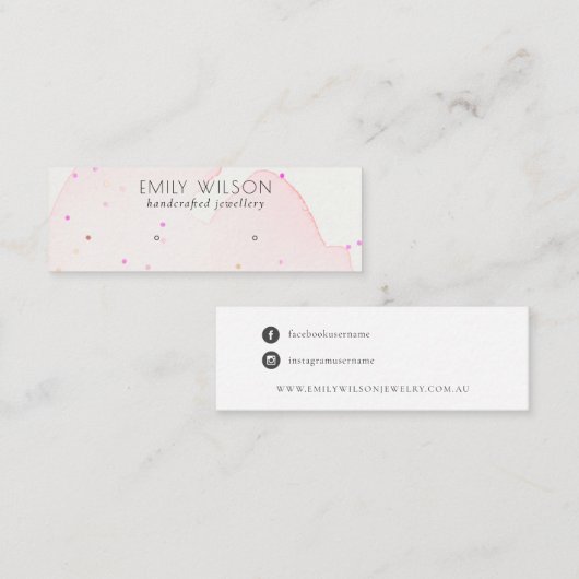 Carte De Visite Mini Écran d'oreille Abstrait à linge Confetti (Devant / Derrière)