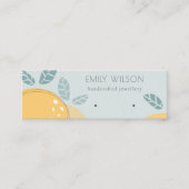 Carte De Visite Mini Écran d'oreille Abstrait au citron bleu (Devant)