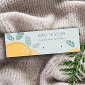 Carte De Visite Mini Écran d'oreille Abstrait au citron bleu