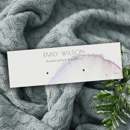 Carte De Visite Mini Écran d'oreille Abstrait gris argenté rose violet