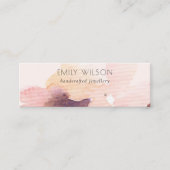 Carte De Visite Mini Écran d'oreille Abstrait rose pâle (Devant)