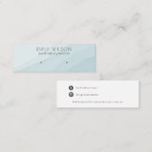 Carte De Visite Mini Écran d'oreille Abstrait Sky Blue Waves (Devant / Derrière)