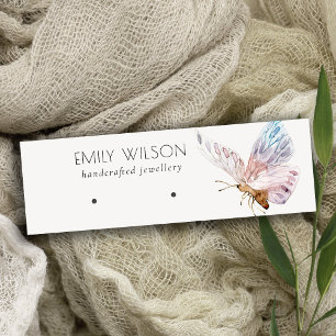 Carte De Visite Mini Écran d'oreille aux papillons Aqua Blush Dreamy