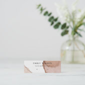 Carte De Visite Mini Écran d'oreille Brown beige Abstrait (Debout devant)