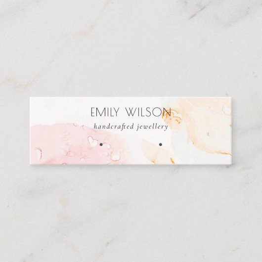 Carte De Visite Mini Écran d'oreille couleur rose Abstrait (Devant)