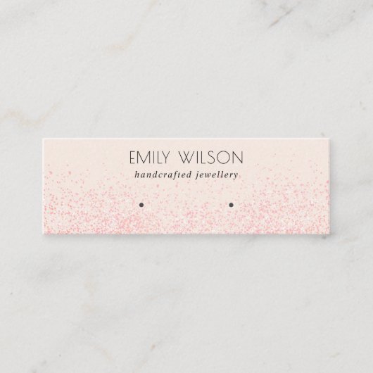 Carte De Visite Mini Écran d'oreille de Parties scintillant rose brilla (Devant)