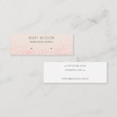 Carte De Visite Mini Écran d'oreille de Parties scintillant rose brilla (Devant / Derrière)