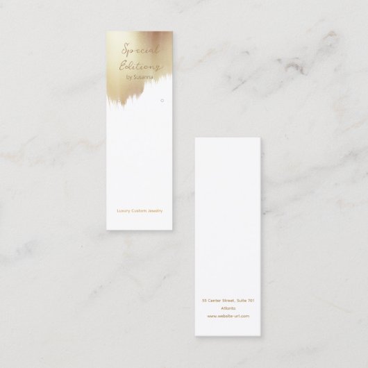 Carte De Visite Mini Écran d'oreille du logo Golden Swash 2 (Devant / Derrière)