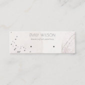 Carte De Visite Mini Écran d'oreille en argent Abstrait (Devant)