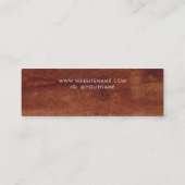 Carte De Visite Mini Écran d'oreille en bois Brown rustique (Dos)