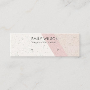 Carte De Visite Mini Écran d'oreille en céramique blanche Blush Parti