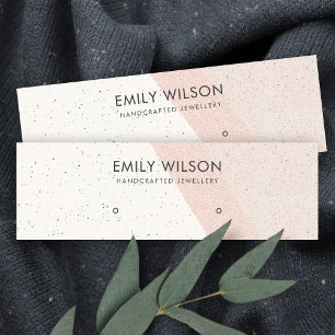 Carte De Visite Mini Écran d'oreille en céramique blanche Blush Parti