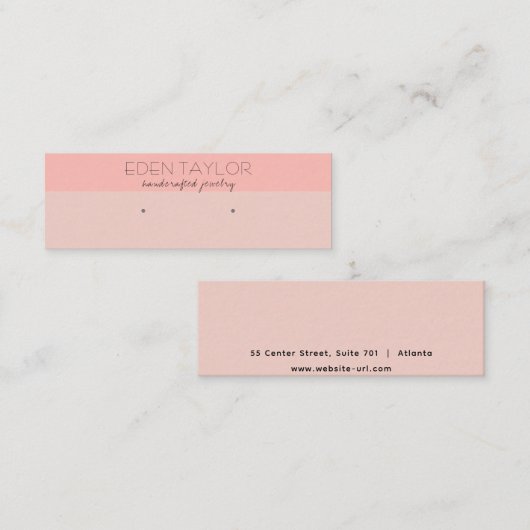 Carte De Visite Mini Écran d'oreille en cuir rose (Devant / Derrière)