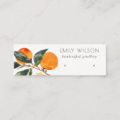 Carte De Visite Mini Écran d'oreille en mandarin de Boho Tropical (Devant)