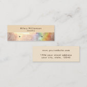 Carte De Visite Mini Écran d'oreille gris-arc-en-ciel beige neutre (Devant / Derrière)