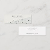 Carte De Visite Mini Écran d'oreille gris noir Terrazzo Texture (Devant / Derrière)