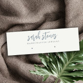 Carte De Visite Mini Écran d'oreille noir gris minimal