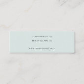 Carte De Visite Mini Écran d'oreille Pastel Blue Green Foliage Bunch (Dos)