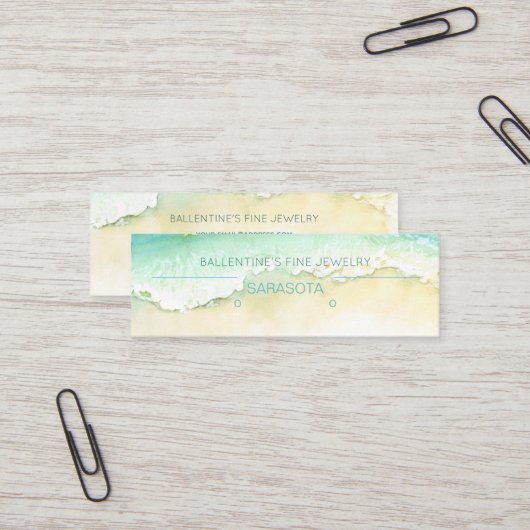 Carte De Visite Mini Écran d'oreille pour bijoux fins côtiers (Devant/Arrière en situation)