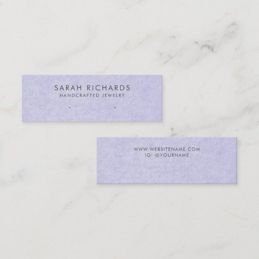 Carte De Visite Mini Écran d'oreille pour bijoux pourpre bleu périphéri (Devant / Derrière)