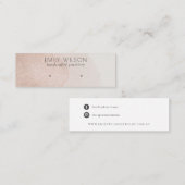 Carte De Visite Mini Écran d'oreille pour pinces brillantes en or rose (Devant / Derrière)