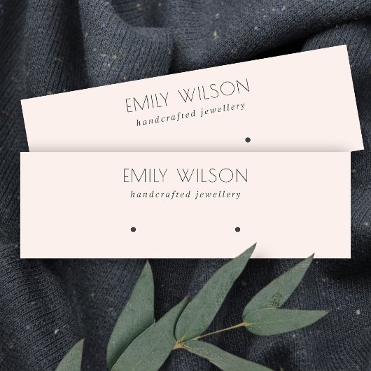 Carte De Visite Mini Écran d'oreille rose doux et doux minimal