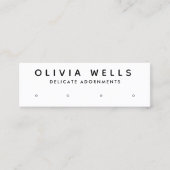 Carte De Visite Mini Écran d'oreille simple moderne blanc 4 trous (Devant)