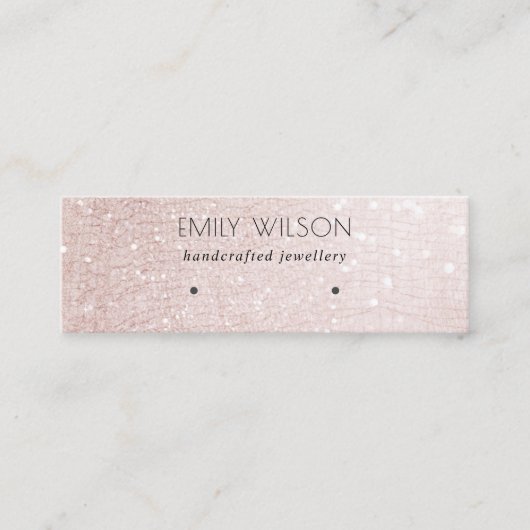 Carte De Visite Mini Écran rose Gold Sparkle Parties scintillant (Devant)
