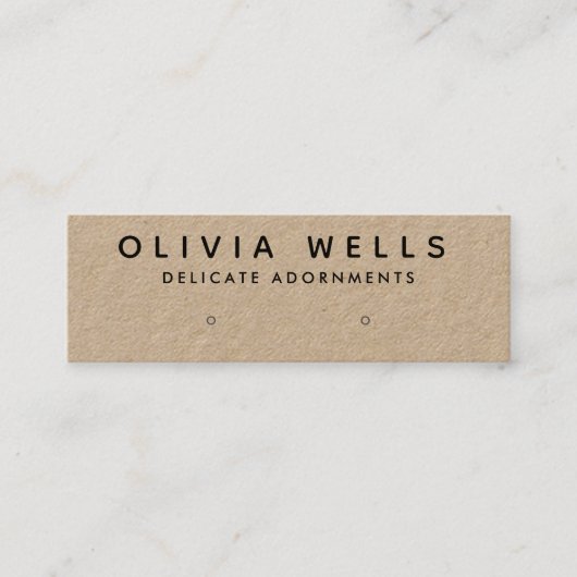 Carte De Visite Mini Écran simple à oreille Kraft (Devant)