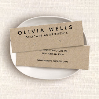 Carte De Visite Mini Écran simple à oreille Kraft