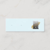 Carte De Visite Mini Écran simple d'oreille bleu logo avec code QR (Devant)