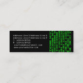 Carte De Visite Mini Écriture Alien réelle (Dos)