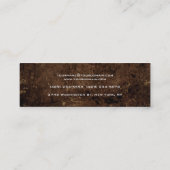 Carte De Visite Mini Écriture manuscrite mince Moderne tendance Brown (Dos)