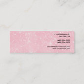 Carte De Visite Mini Écriture manuscrite rose rose moderne mince fémini (Dos)