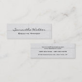 Carte De Visite Mini Écriture mince Écriture moderne gris clair brique (Devant / Derrière)