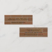 Carte De Visite Mini Écriture mince Écriture moderne Tendance Briques m (Devant / Derrière)