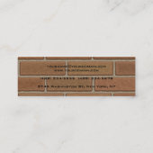 Carte De Visite Mini Écriture mince Écriture moderne Tendance Briques m (Dos)