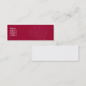 Carte De Visite Mini Écriture rouge - maigre (Devant / Derrière)