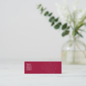 Carte De Visite Mini Écriture rouge - maigre (Debout devant)