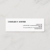 Carte De Visite Mini Écrivain de tableau de bord (Dos)