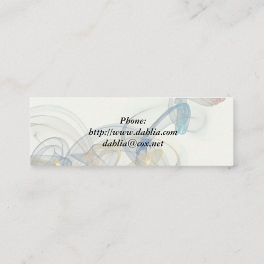 Carte De Visite Mini Eiffel Tower & Bow Mini Business Card (Dos)