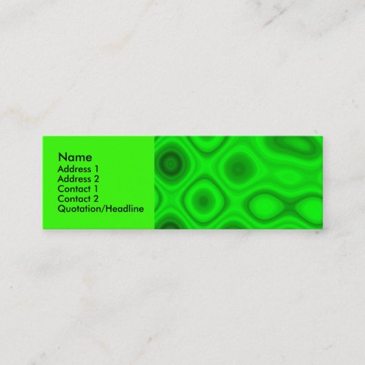 Carte De Visite Mini Electricité verte II - Modèle (Devant)
