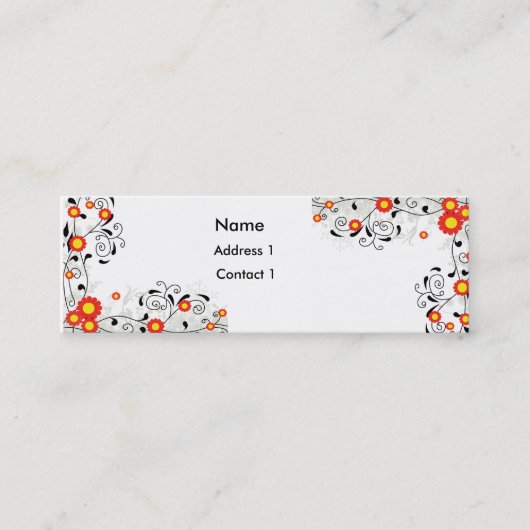 Carte De Visite Mini Élégance florale (Devant)