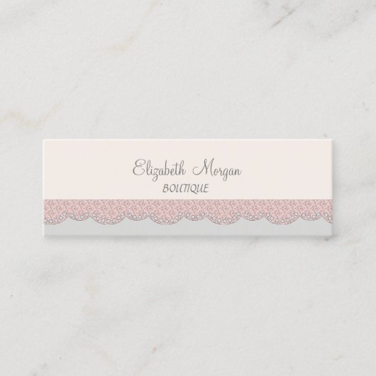 Carte De Visite Mini Élégance Luxueuse Chic , Dentelle (Devant)