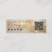 Carte De Visite Mini Élégant Abstrait Gold Parties scintillant Professi (Dos)