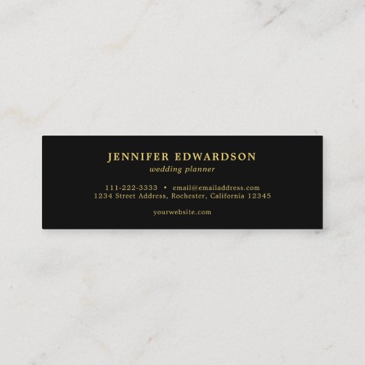 Carte De Visite Mini Elégant aquarelle fleurs boho professionnel (Dos)