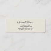 Carte De Visite Mini élégant artiste classique de maquillage papillon a (Dos)