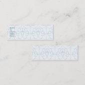 Carte De Visite Mini Élégant bleu - maigre (Devant / Derrière)