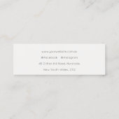 Carte De Visite Mini Élégant Boho moderne Abstrait vert blanc floral (Dos)