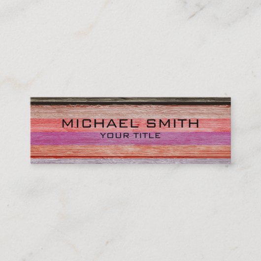Carte De Visite Mini Élégant bois moderne peint look #4 (Devant)